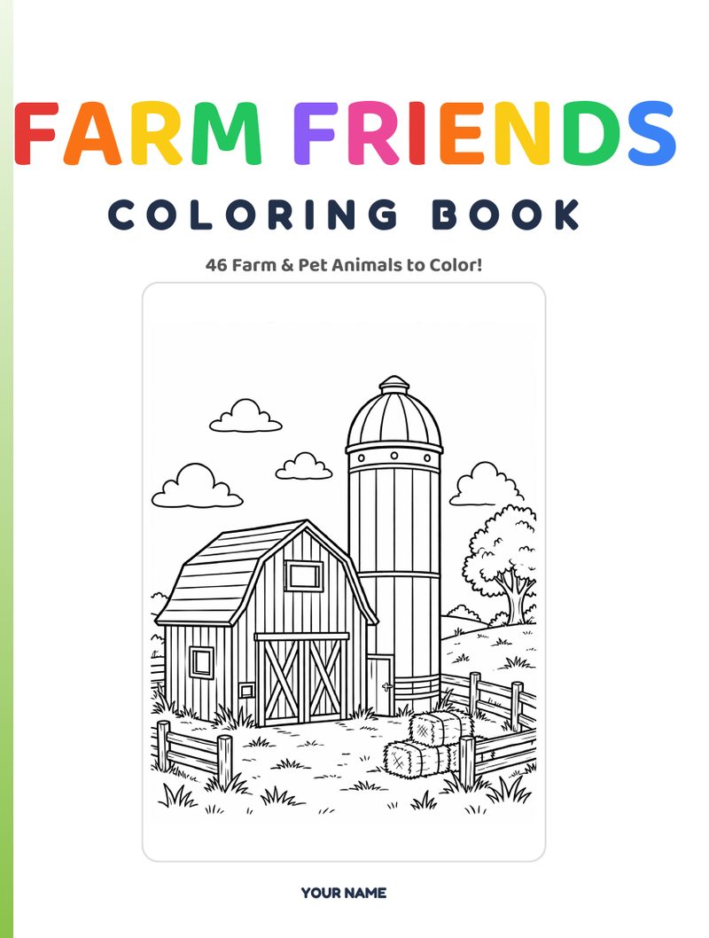 Farm Friends Coloring Book — cover