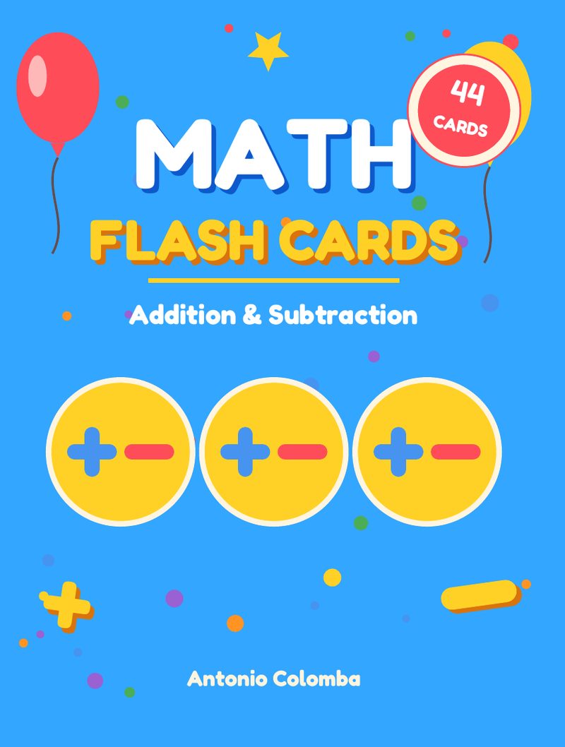 Math Flash Cards: Addition & Subtraction for Kids — cover