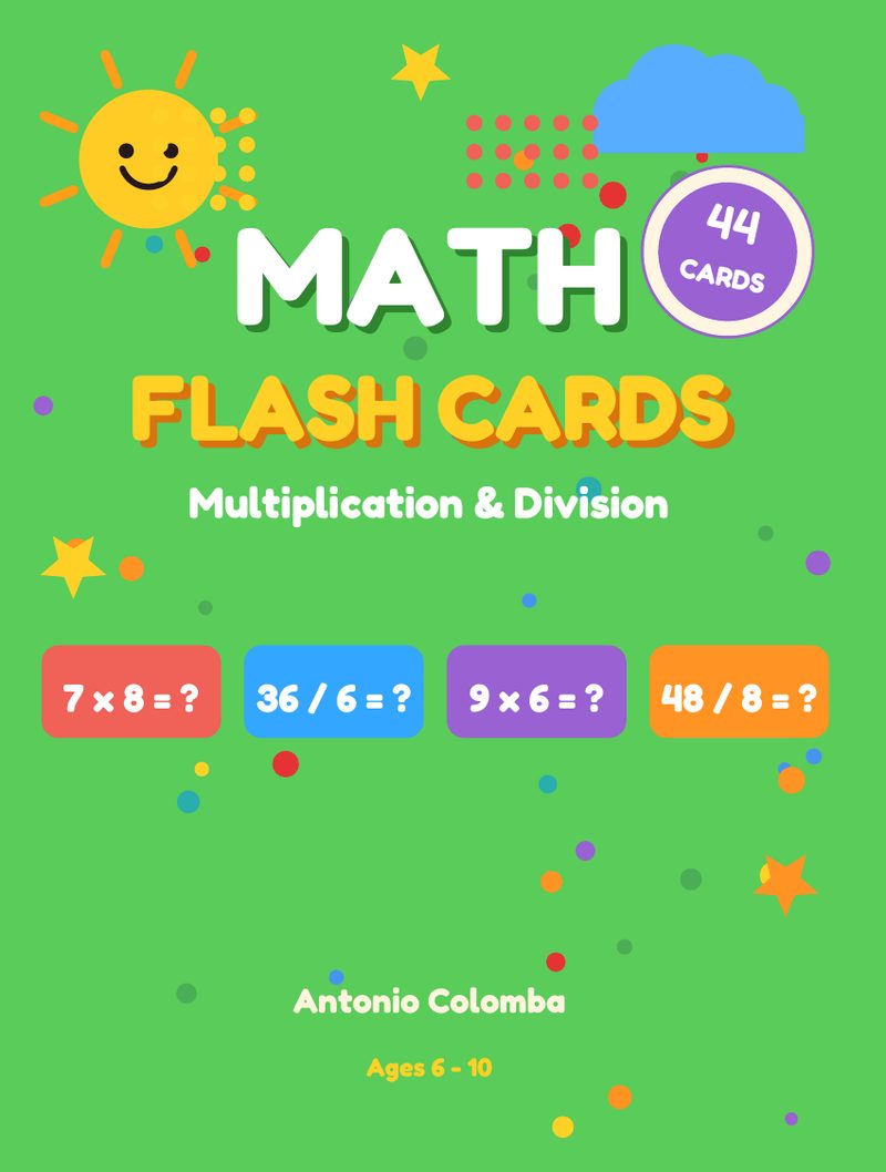 Math Flash Cards: Multiplication & Division for Kids — cover