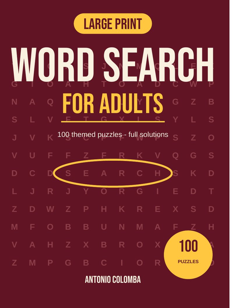 Word Search for Adults — cover